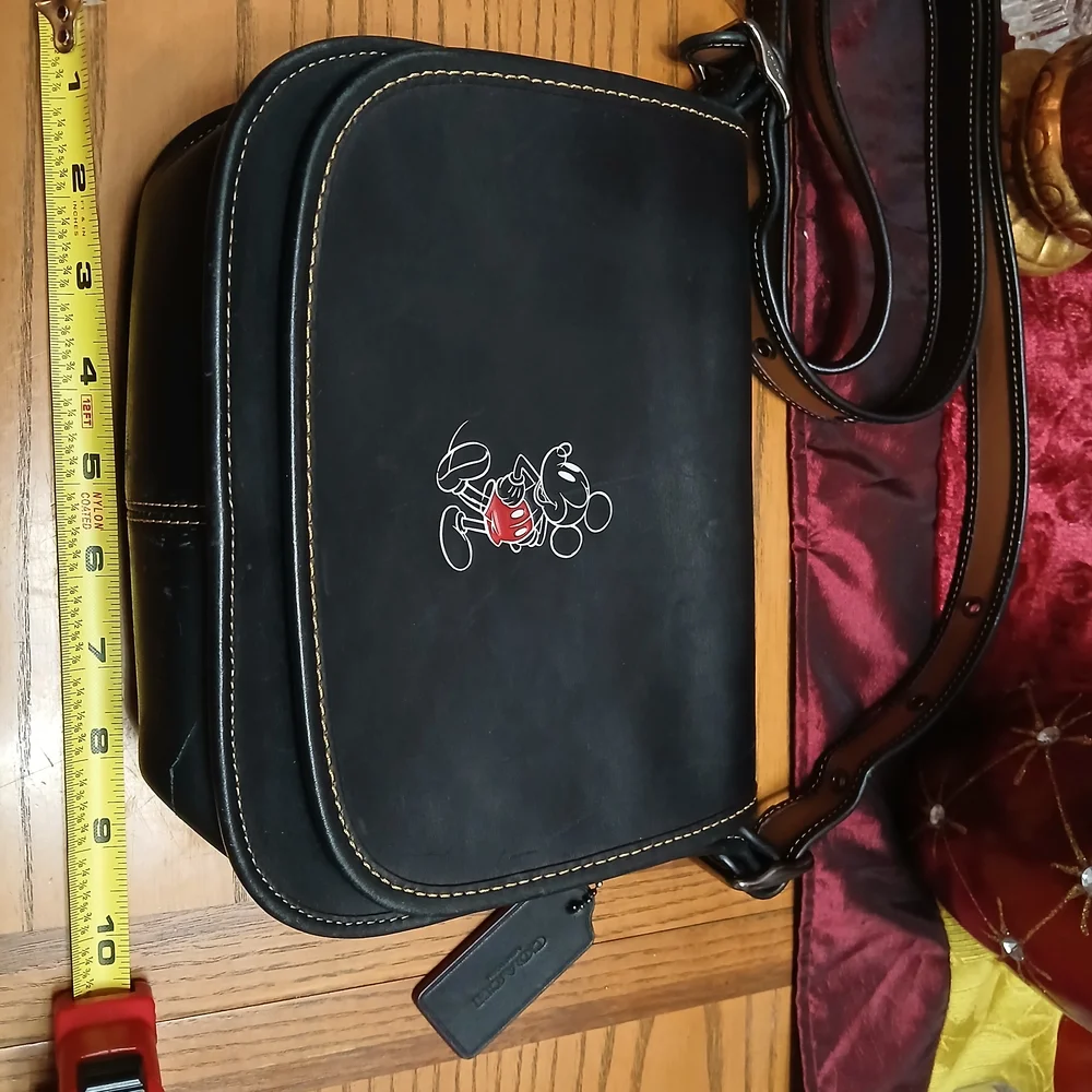 Coach DISNEY MICKEY  MOUSE LEATHER CROSSBODY  COACH - Picture 2 of 12